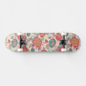 Peony-bloemen en -bladeren persoonlijk skateboard (Horizontaal)