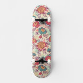 Peony-bloemen en -bladeren persoonlijk skateboard (Voorkant)