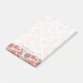 Peony-bloemen en -bladeren post-it® notes (Schuin)