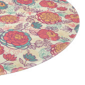 Peony-bloemen en -bladeren snijplank (Hoek)