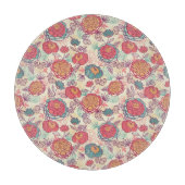 Peony-bloemen en -bladeren snijplank (Voorkant)