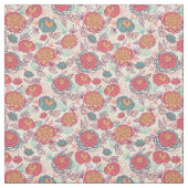 Peony-bloemen en -bladeren stof (Swatch)