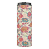 Peony-bloemen en -bladeren thermosbeker (Achterkant)