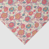 Peony-bloemen en -bladeren tissuepapier (Detail)