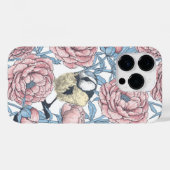Peony-bloemen en -vogels Case-Mate iPhone case (Achterkant (horizontaal))
