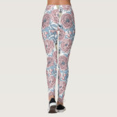 Peony-bloemen en -vogels leggings (Achterkant)
