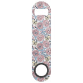 Peony-bloemen en -vogels speed flessenopener (Voorkant)