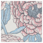 Peony-bloemen en -vogels stof (Close Up)