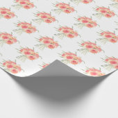 Peony bloemen pastel Waterverf rustige bruiloft Cadeaupapier (Hoek)