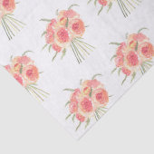 Peony bloemen pastel Waterverf rustige bruiloft Tissuepapier (Detail)