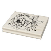 Peony Bloom Line art Rubberstempel (Stempel)