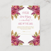 Peony Blooms raden Snoepjes in de Jar Game Card Visitekaartje (Voorkant)