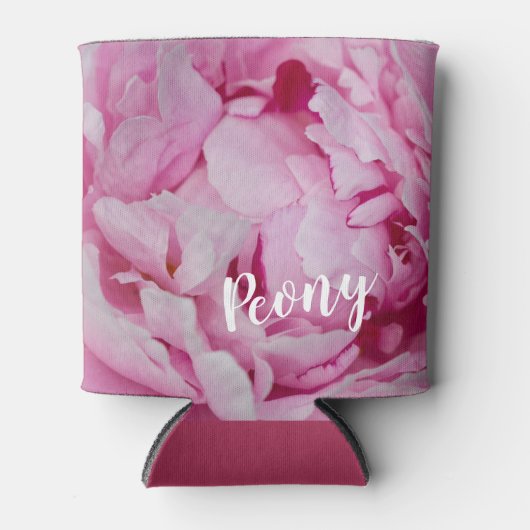 Peony Blossom Roos voor bloemen en tuinliefhebbers Blikjeskoeler (Voorkant)