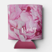 Peony Blossom Roos voor bloemen en tuinliefhebbers Blikjeskoeler (Achterkant)