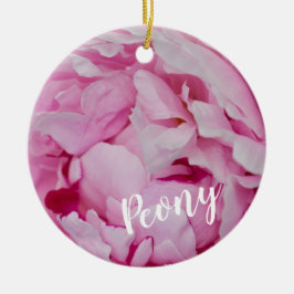 Peony Blossom Roos voor bloemen en tuinliefhebbers Keramisch Ornament