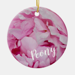 Peony Blossom Roos voor bloemen en tuinliefhebbers Keramisch Ornament