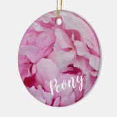 Peony Blossom Roos voor bloemen en tuinliefhebbers Keramisch Ornament (Links)