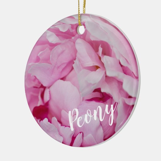 Peony Blossom Roos voor bloemen en tuinliefhebbers Keramisch Ornament (Links)