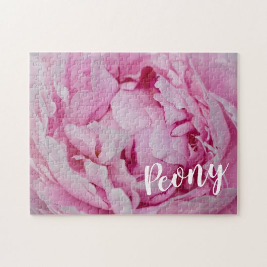 Peony Blossom Roos voor bloemen en tuinliefhebbers Legpuzzel (Horizontaal)