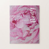 Peony Blossom Roos voor bloemen en tuinliefhebbers Legpuzzel (Verticaal)