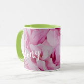 Peony Blossom Roos voor bloemen en tuinliefhebbers Mok (Voorkant links)