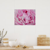 Peony Blossom Roos voor bloemen en tuinliefhebbers Poster (Keuken)