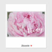 Peony Blossom Roos voor bloemen en tuinliefhebbers Sticker (Vel)
