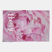 Peony Blossom Roos voor bloemen en tuinliefhebbers Theedoek (Horizontaal)