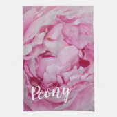 Peony Blossom Roos voor bloemen en tuinliefhebbers Theedoek (Verticaal)