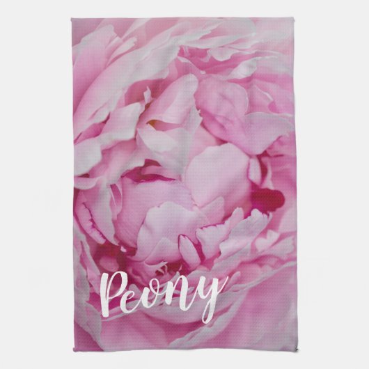 Peony Blossom Roos voor bloemen en tuinliefhebbers Theedoek (Verticaal)