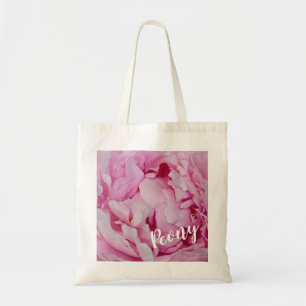 Peony Blossom Roos voor bloemen en tuinliefhebbers Tote Bag