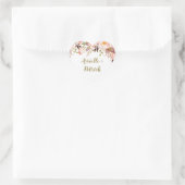 Peony Blush Pink and Gold Wedding Favor Stickers (Tas)