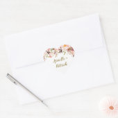 Peony Blush Pink and Gold Wedding Favor Stickers (Envelop)