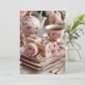 Peony Blush | Roze bloemblaadjes Kaart (Staand voorkant)