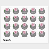 Peony Blush Wedding Bedankt Stickers (Vel)