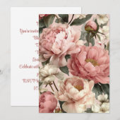 Peony Blush | Zachte pastelkleuren Kaart (Voorkant / Achterkant)
