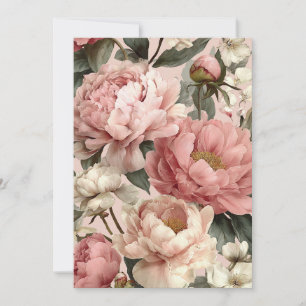Peony Blush   Zachte pastelkleuren Kaart