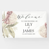  Peony Botanical Fine Art Banner (Horizontaal)