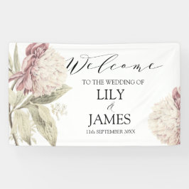  Peony Botanical Fine Art Banner