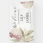  Peony Botanical Fine Art Banner (Verticaal)