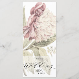  Peony Botanical Fine Art Evening Menu