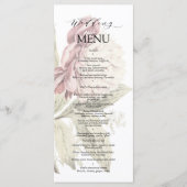  Peony Botanical Fine Art Wedding Menu (Voorkant)