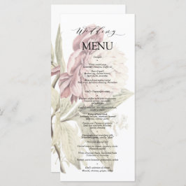  Peony Botanical Fine Art Wedding Menu