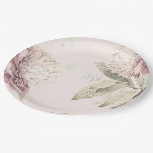  Peony Botanical Fine art Wedding Papieren Bordje (Gekanteld)