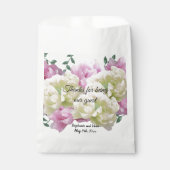 Peony Bouquet bedankt Favor Bag Bedankzakje (Voorkant)
