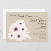Peony bouquet Bridal Shower Invitation Kaart (Voorkant / Achterkant)