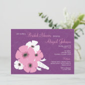 Peony bouquet Bridal Shower Invitation Kaart (Staand voorkant)