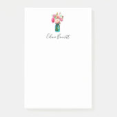 Peony Bouquet Gepersonaliseerd Post-it® Notes (Voorkant)