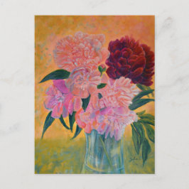 Peony Bouquet Painting Briefkaart