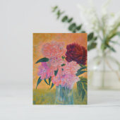 Peony Bouquet Painting Briefkaart (Staand voorkant)